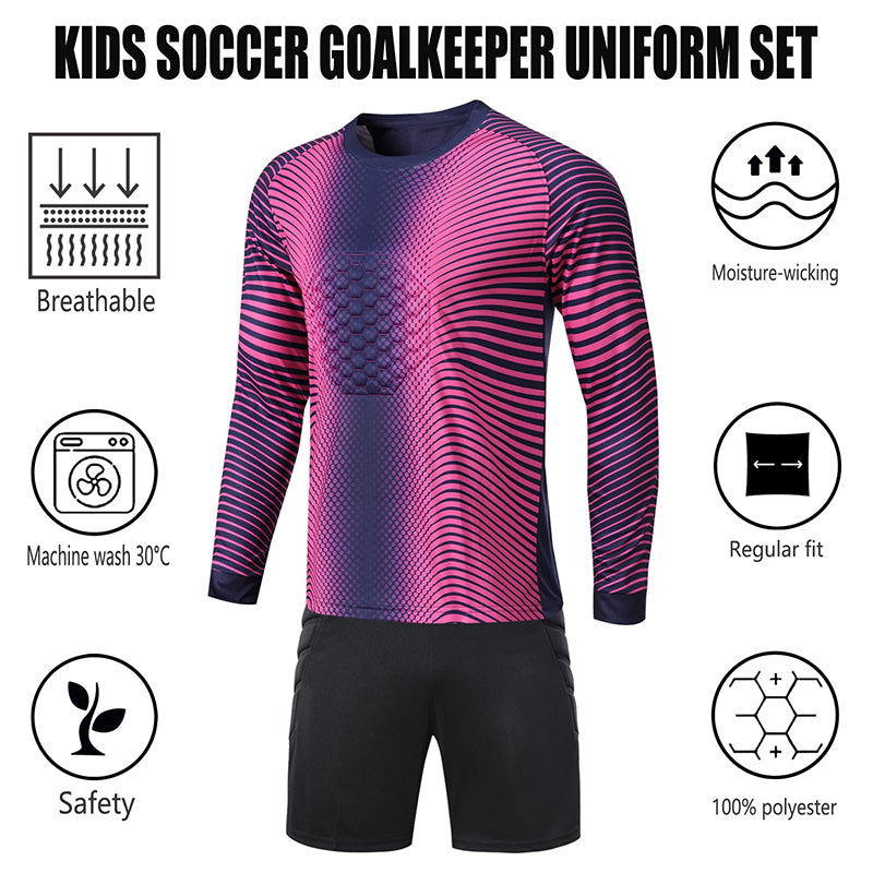 Children's Long Sleeve Goalkeeper Jersey Set