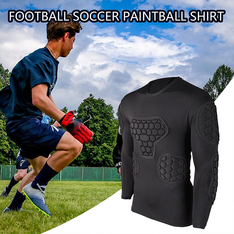 Padded Protective Sports Compression Shirt