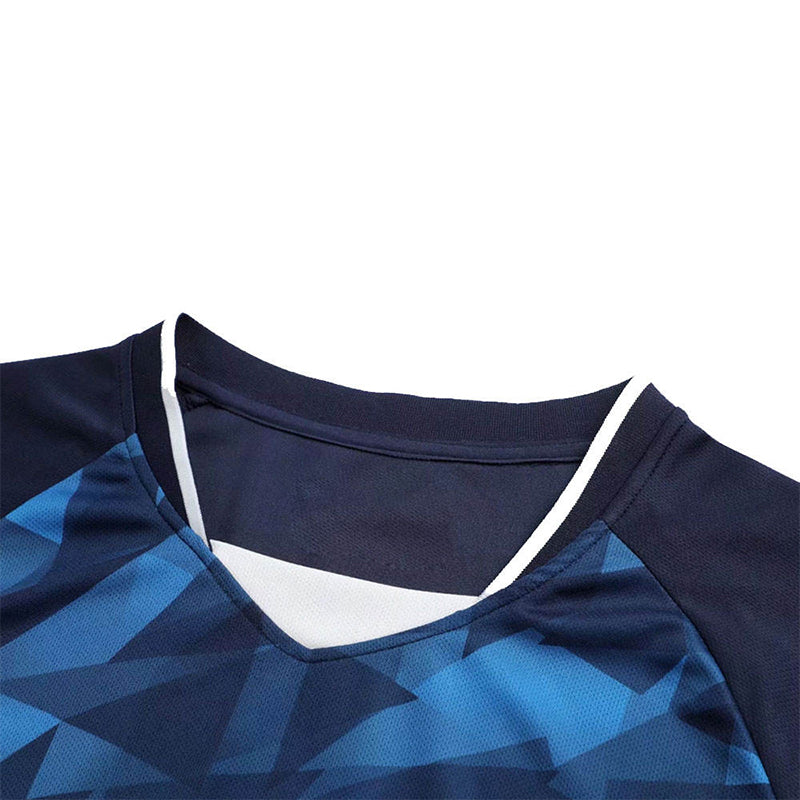 Print Breathable Short Sleeve Football Jersey Set
