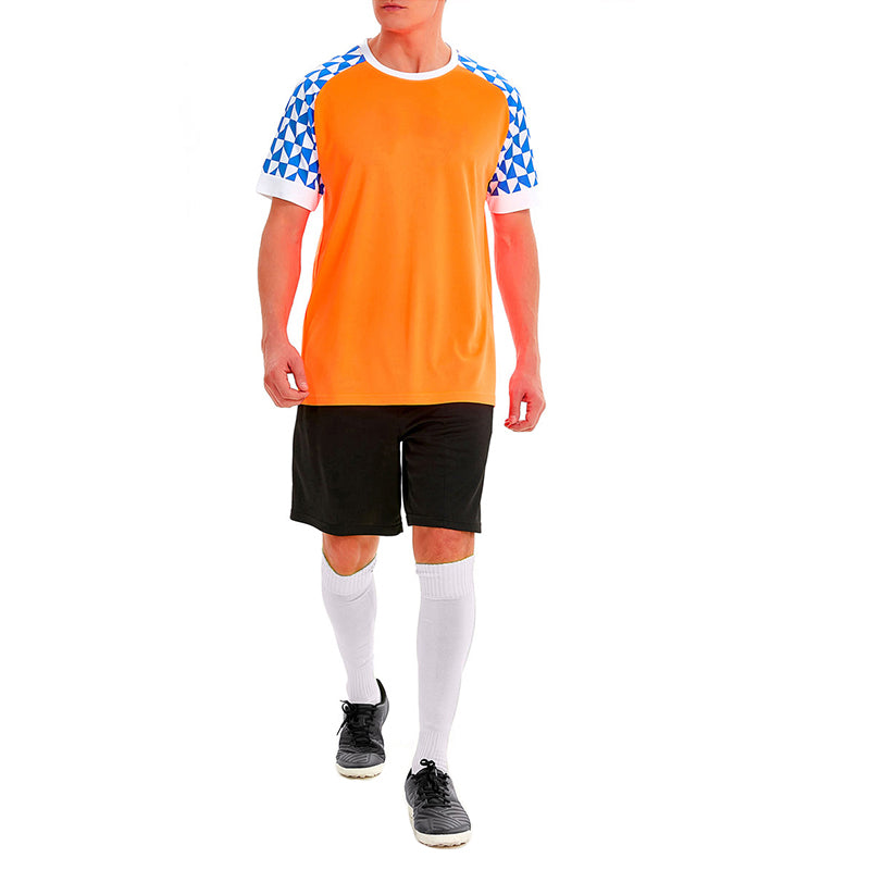 Round Neck Breathable Short Sleeve Football Jersey Set