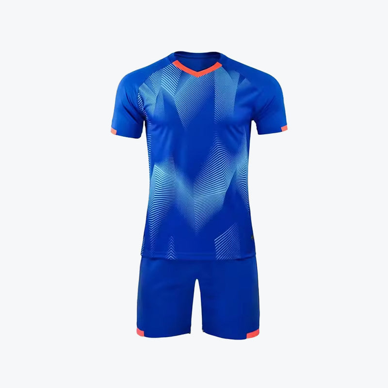 Printed Short Sleeve Football Training Suit Set