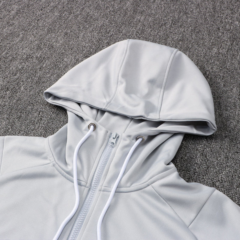 Color Block Full Zip Hooded Training Sportswear Set