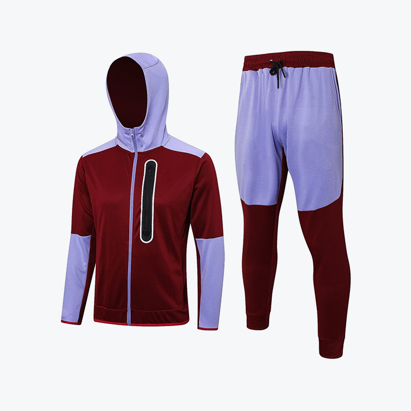 Hooded Football Training Windbreaker Set