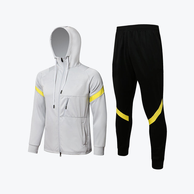 Men's Football Training Set with Hooded Jacket Team Uniform