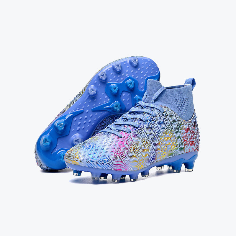 Breathable Mesh Upper Rubber Sole Football Training Shoes