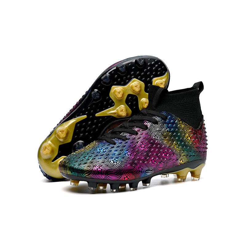 Breathable Mesh Upper Rubber Sole Football Training Shoes