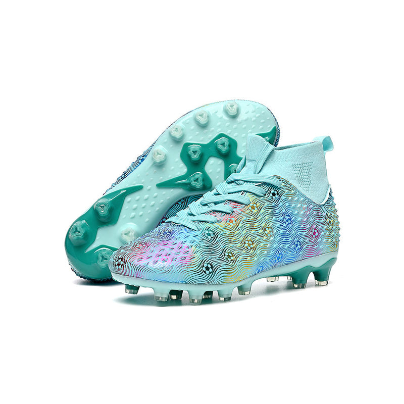 Breathable Mesh Upper Rubber Sole Football Training Shoes