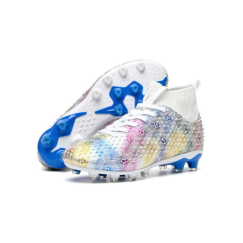 Breathable Mesh Upper Rubber Sole Football Training Shoes