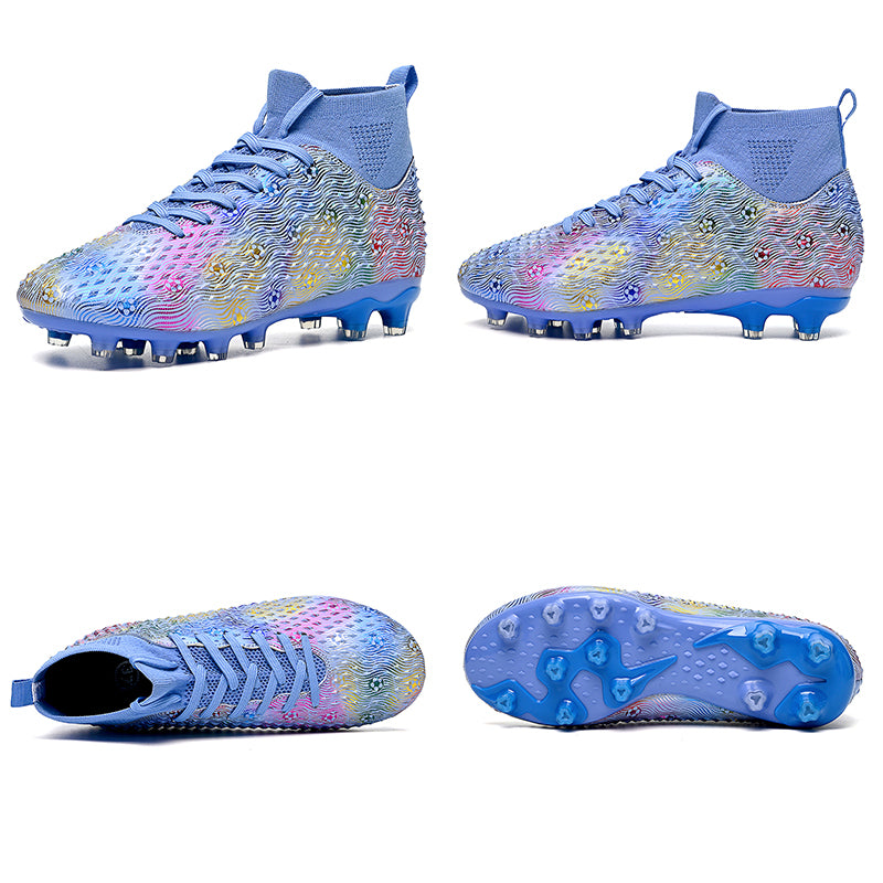 Breathable Mesh Upper Rubber Sole Football Training Shoes