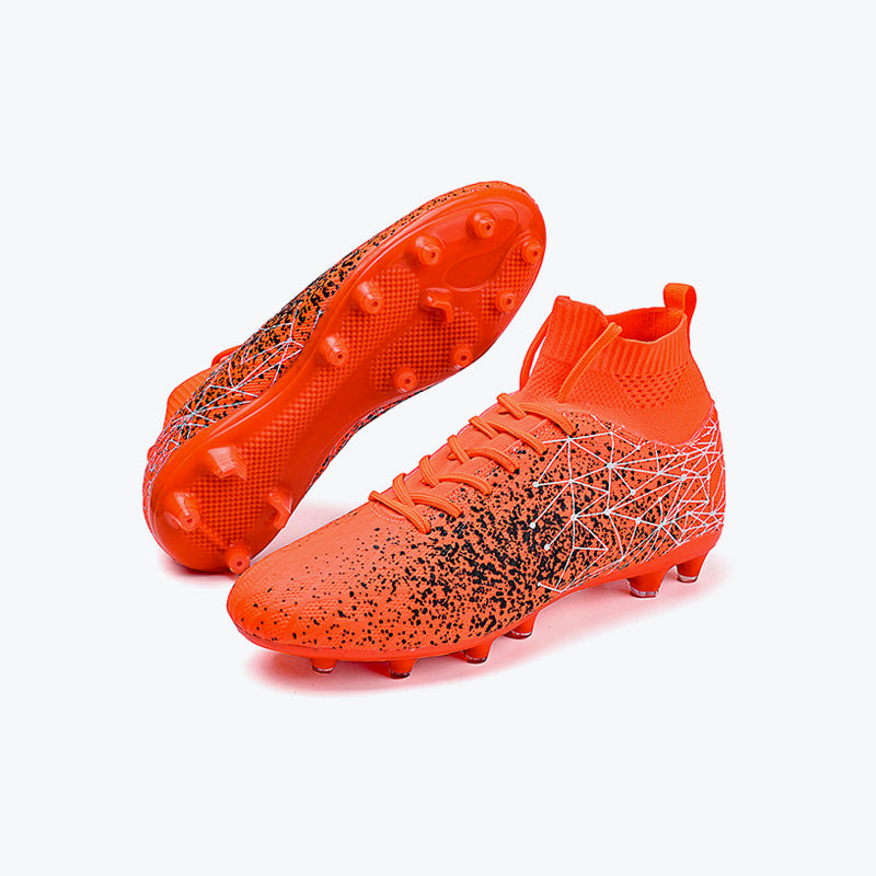 Knit Fabric Anti-Slip Training Soccer Shoes