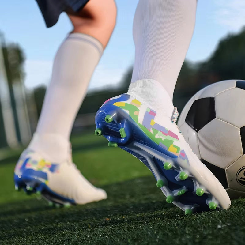 Comfortable HG Rubber Outsole Football Training Shoes