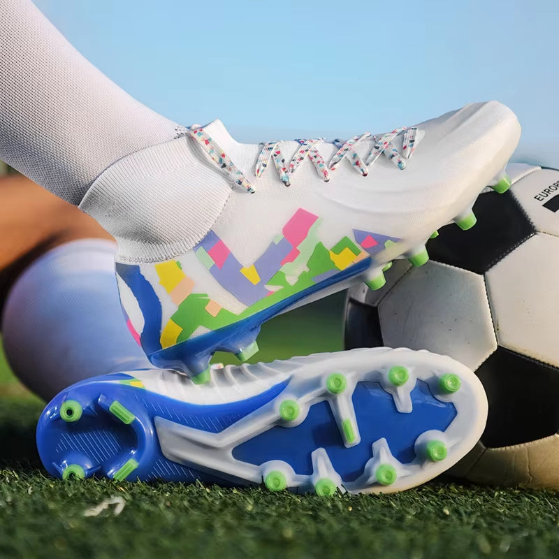 Comfortable HG Rubber Outsole Football Training Shoes