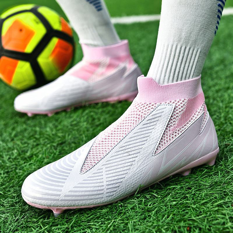 High-Top Laced Training Soccer Shoes